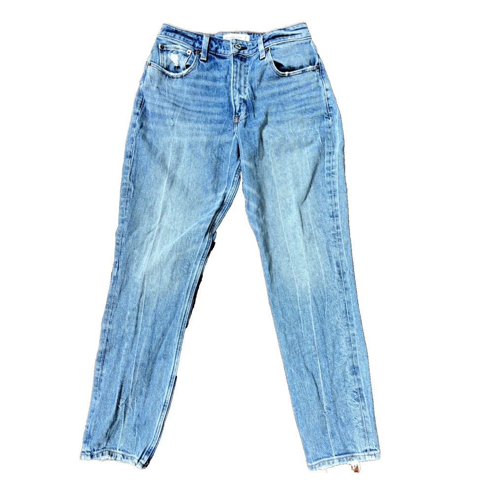 Abercrombie & Fitch Jeans High Rise Mom Curve Love  Womens 28 Long, Size 6